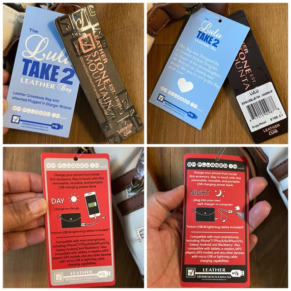 Stone Mountain Crossbody Bag - Cream, Brown, and Blue - Picture 5 of 16